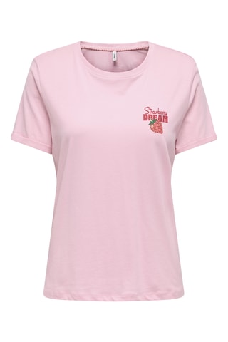 T-shirt regular en coton biologique - Rose