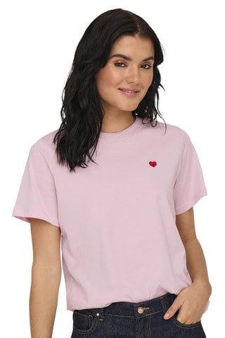 T-shirt regular en coton biologique - Rose