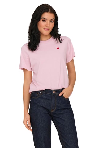 T-shirt regular en coton biologique - Rose