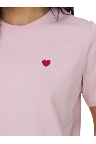 T-shirt regular en coton biologique - Rose