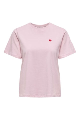 T-shirt regular en coton biologique - Rose
