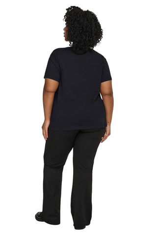 T-shirt regular en coton biologique - Noir
