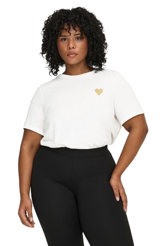 T-shirt regular en coton biologique - Blanc