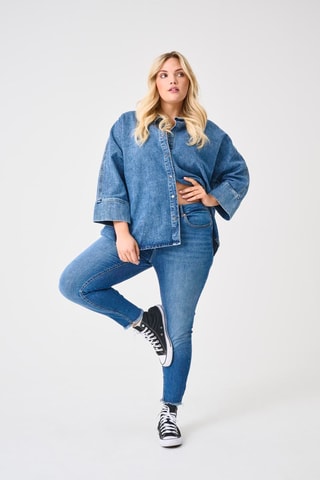 Jean skinny en coton biologique - Bleu foncé