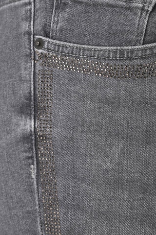 Jean skinny en coton biologique - Gris