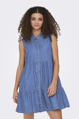Robe chemise en jean - Bleu foncé