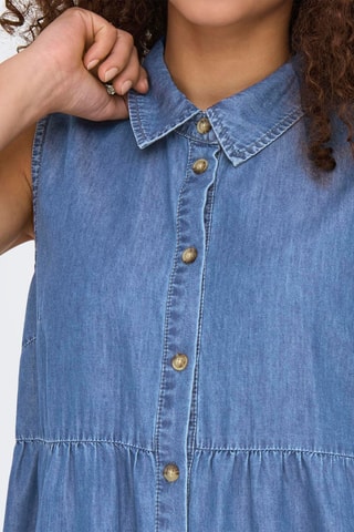 Robe chemise en jean - Bleu foncé