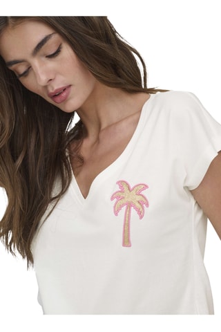T-shirt regular en coton biologique - Blanc