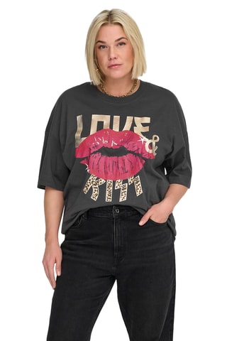 T-shirt loose en coton biologique - Noir