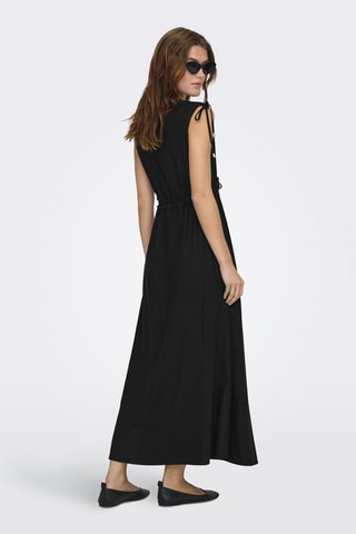 Robe longue en lin - Noir