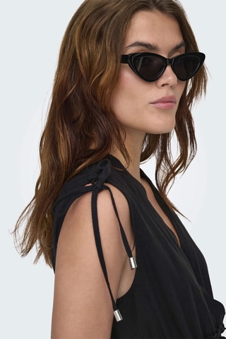 Robe longue en lin - Noir