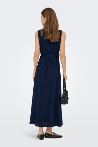 Robe longue en lin - Bleu marine