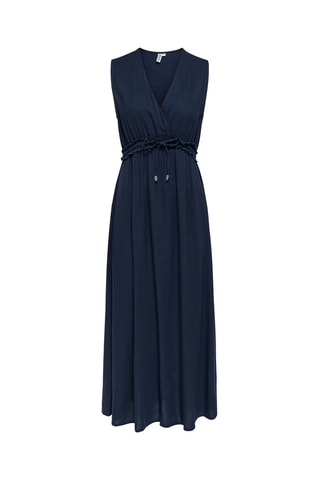 Robe longue en lin - Bleu marine