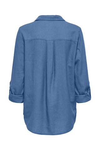 Chemisier loose en lin - Bleu cobalt