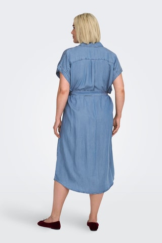 Robe chemise en jean - Bleu cobalt