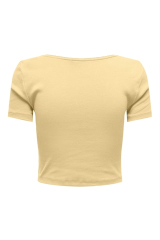 T-shirt cropped en coton biologique - Jaune