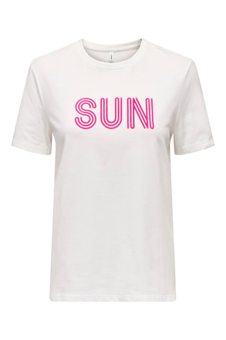 T-shirt regular en coton biologique - Blanc