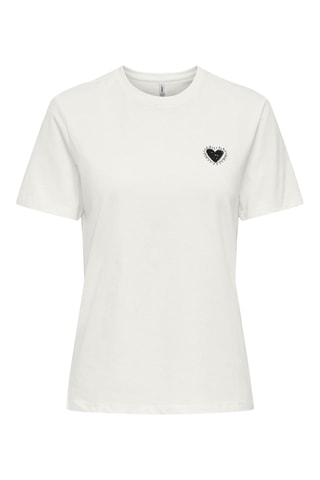 T-shirt regular en coton biologique - Blanc