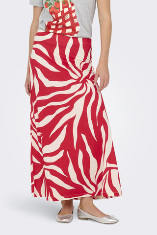 Jupe longue - Rouge et blanc