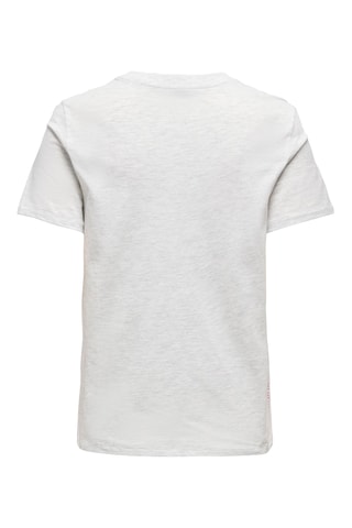 T-shirt regular en coton biologique - Gris clair chiné