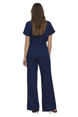 Pantalon straight taille haute - Bleu foncé