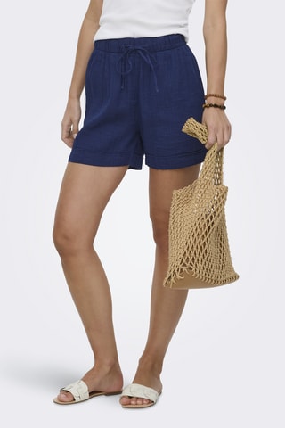 Short regular taille haute - Bleu foncé