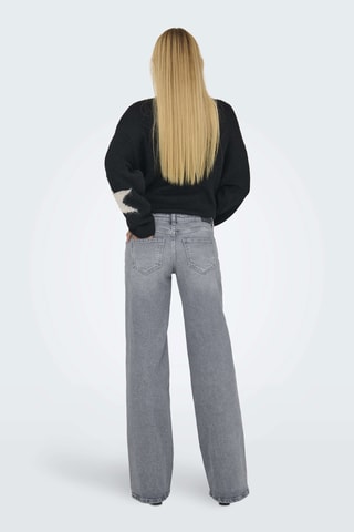 Jean wide legs en coton biologique - Gris clair