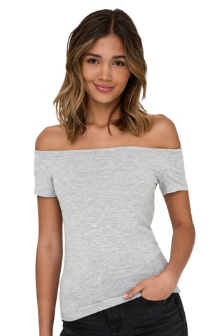 Top - Gris clair chiné
