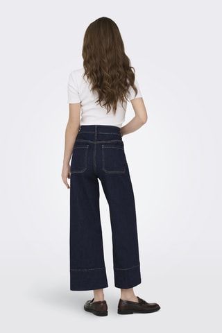 Jean wide legs taille haute - Bleu foncé