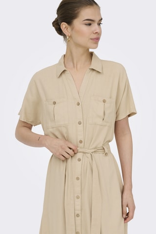 Robe chemise en lin - Beige