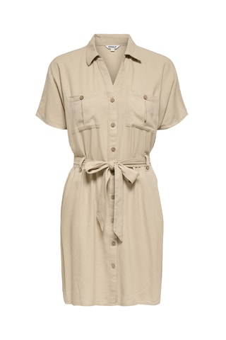 Robe chemise en lin - Beige