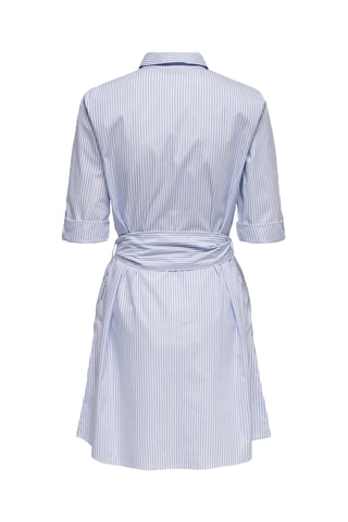 Robe chemise - Blanc et bleu clair