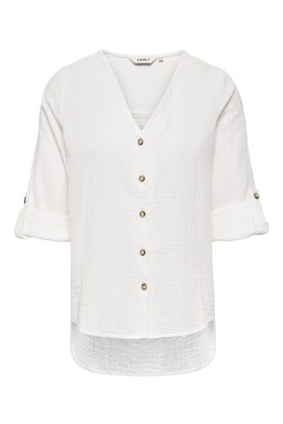 Chemisier regular en coton biologique - Blanc