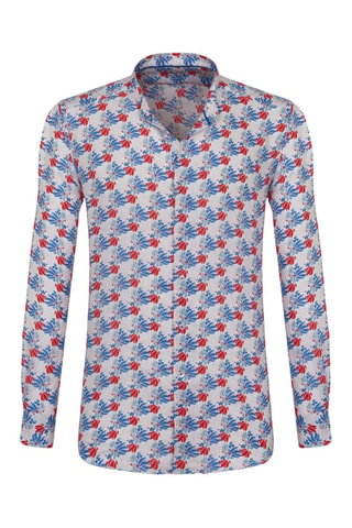 Chemise slim en lin - Bleu