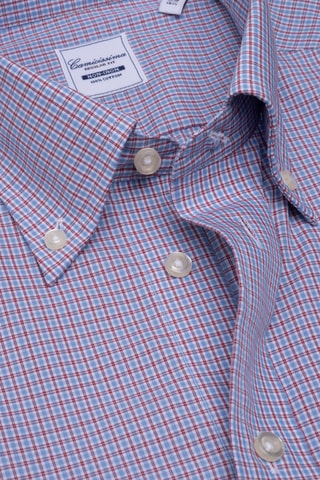 Chemise regular non repassable - 100% coton - Rouge
