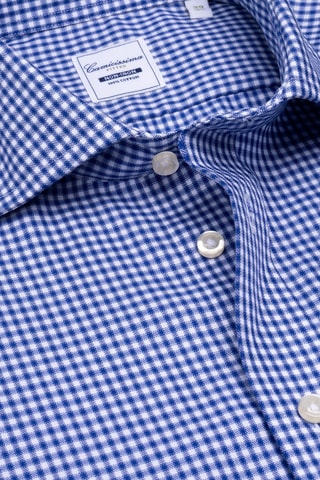 Chemise slim non repassable - 100% coton - Bleu