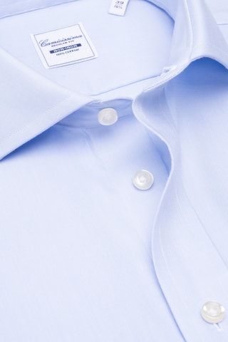 Chemise regular non repassable - 100% coton - Bleu