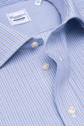 Chemise regular non repassable - 100% coton - Bleu