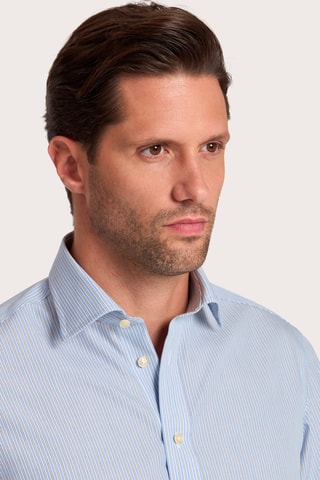 Chemise regular non repassable - 100% coton - Bleu