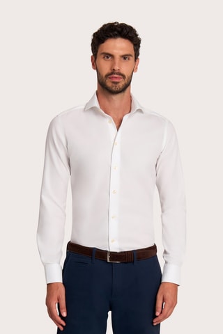 Chemise slim non repassable - 100% coton - Blanc
