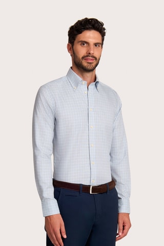 Chemise slim non repassable - 100% coton - Marron