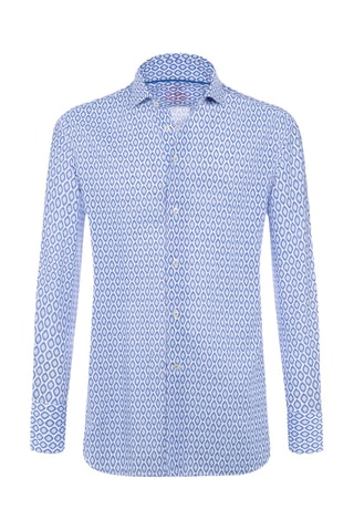 Chemise slim en lin - Bleu