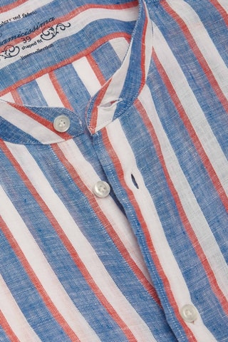 Chemise slim en lin - Bleu