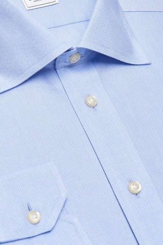 Chemise regular non repassable - 100% coton - Bleu