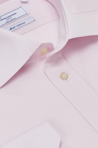 Chemise slim - Blanc et rose
