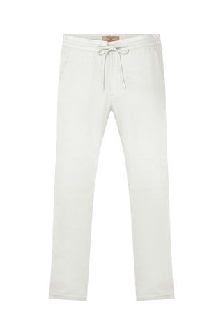 Chino en lin - Blanc