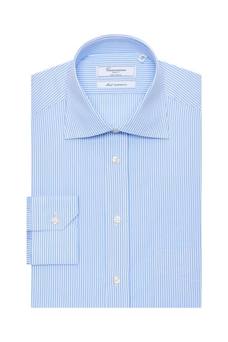 Chemise rayée  slim - Blanc et bleu