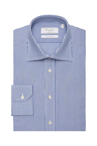 Chemise fitted - Blanc et bleu