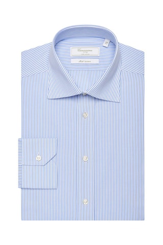 Chemise regular - Blanc et bleu