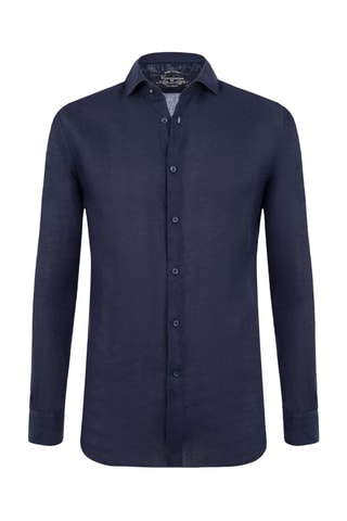 Chemise en lin - Bleu